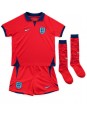 England Harry Kane #9 Replika Borta Kläder Barn VM 2022 Kortärmad (+ byxor)